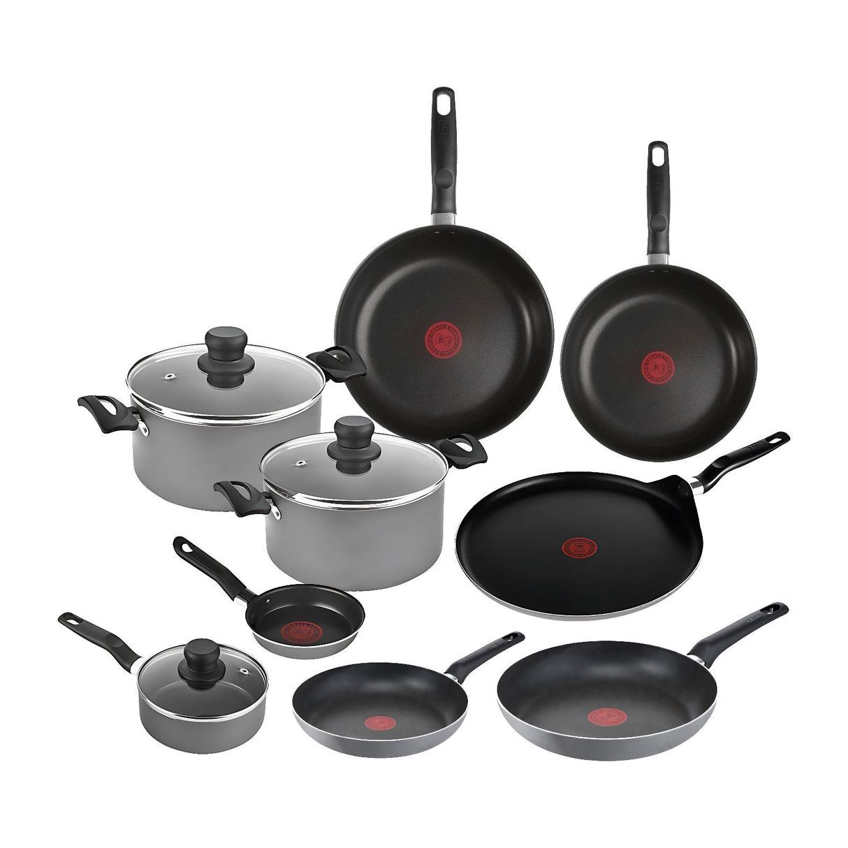 Batería de Cocina T-fal Talent 12 Piezas Gris 5819700