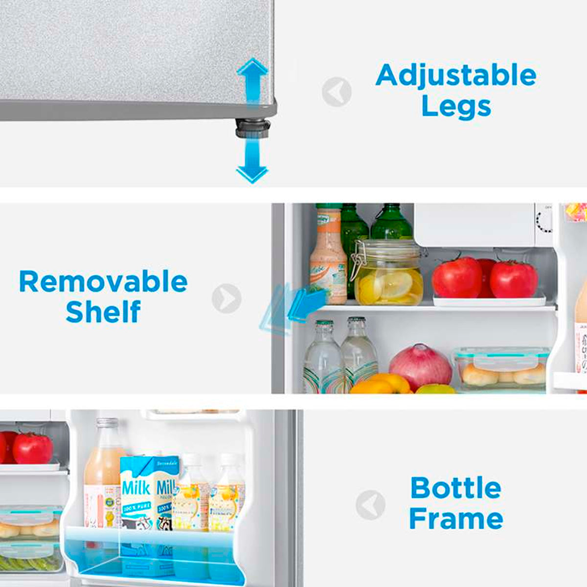 FRIGOBAR MIDEA MOD. MDRD86FGM50 2p3 SILVER**