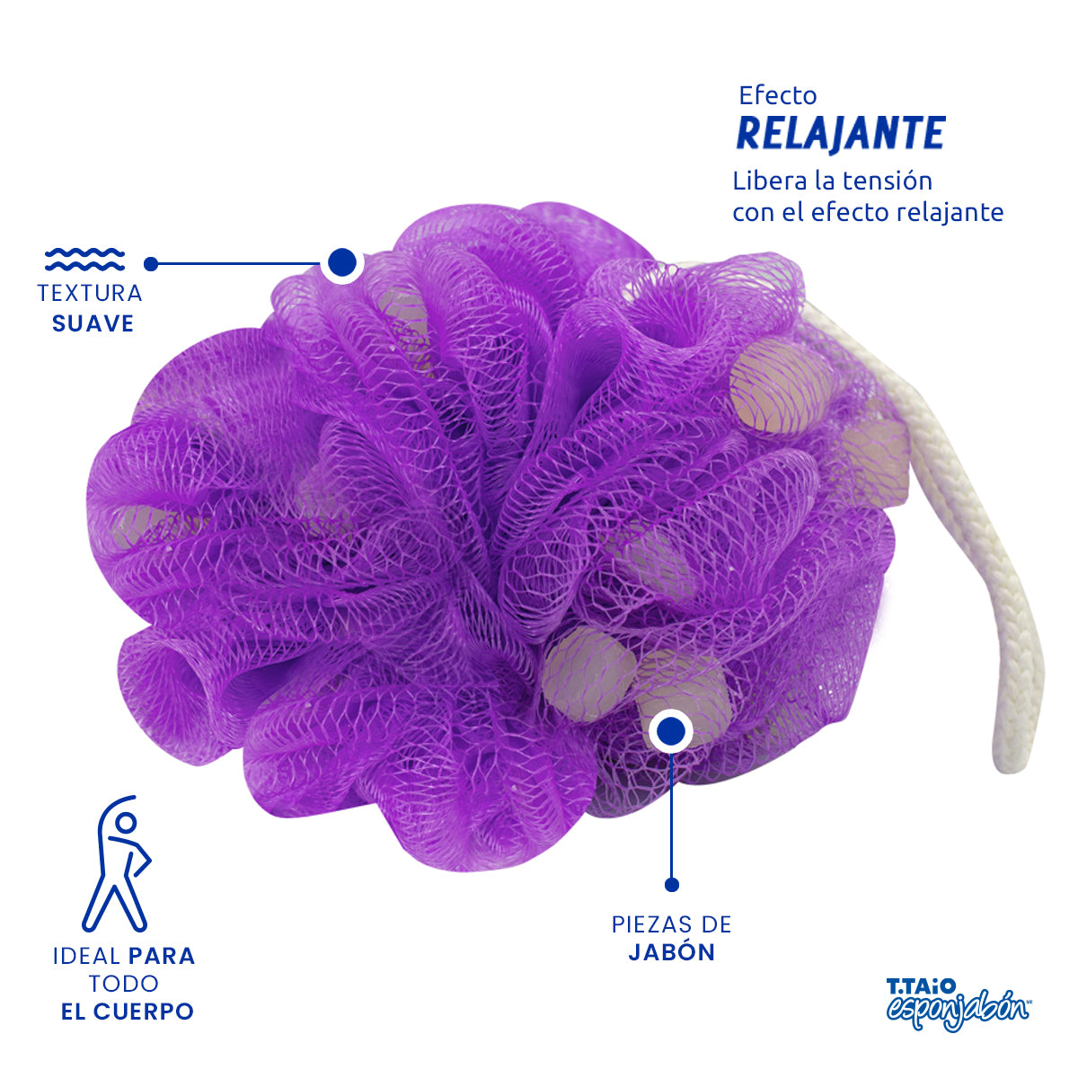 Borla, Esponja con Jabón de Lavanda, 2 en 1