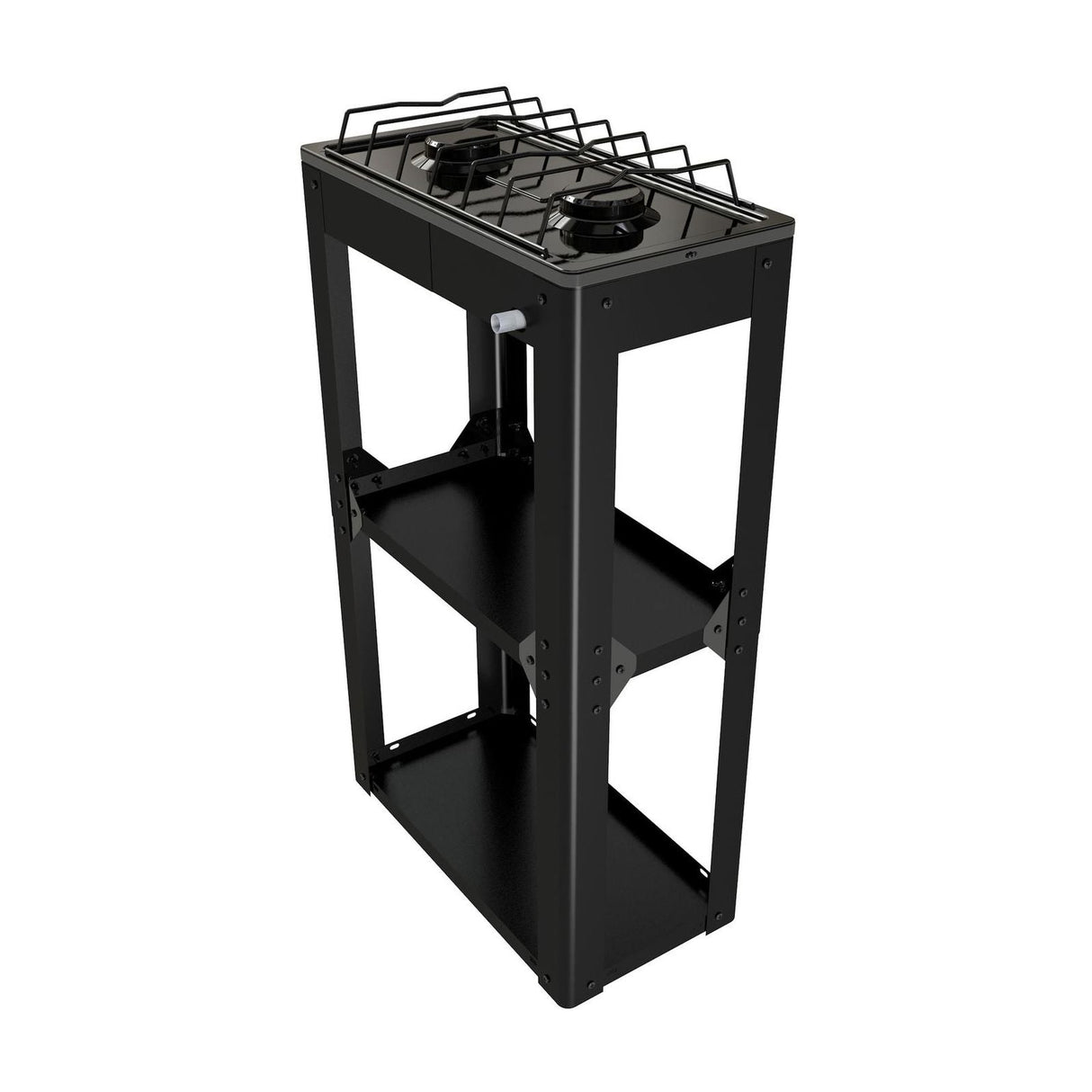 Parrilla de Gas con Estante Alfamex 2 Quemadores Negra 703