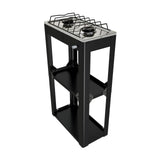 Parrilla de Gas con Estante Alfamex 2 Quemadores Negra 704