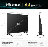 TELEVISOR MOD. 32A4NV SMART HD VIDAA