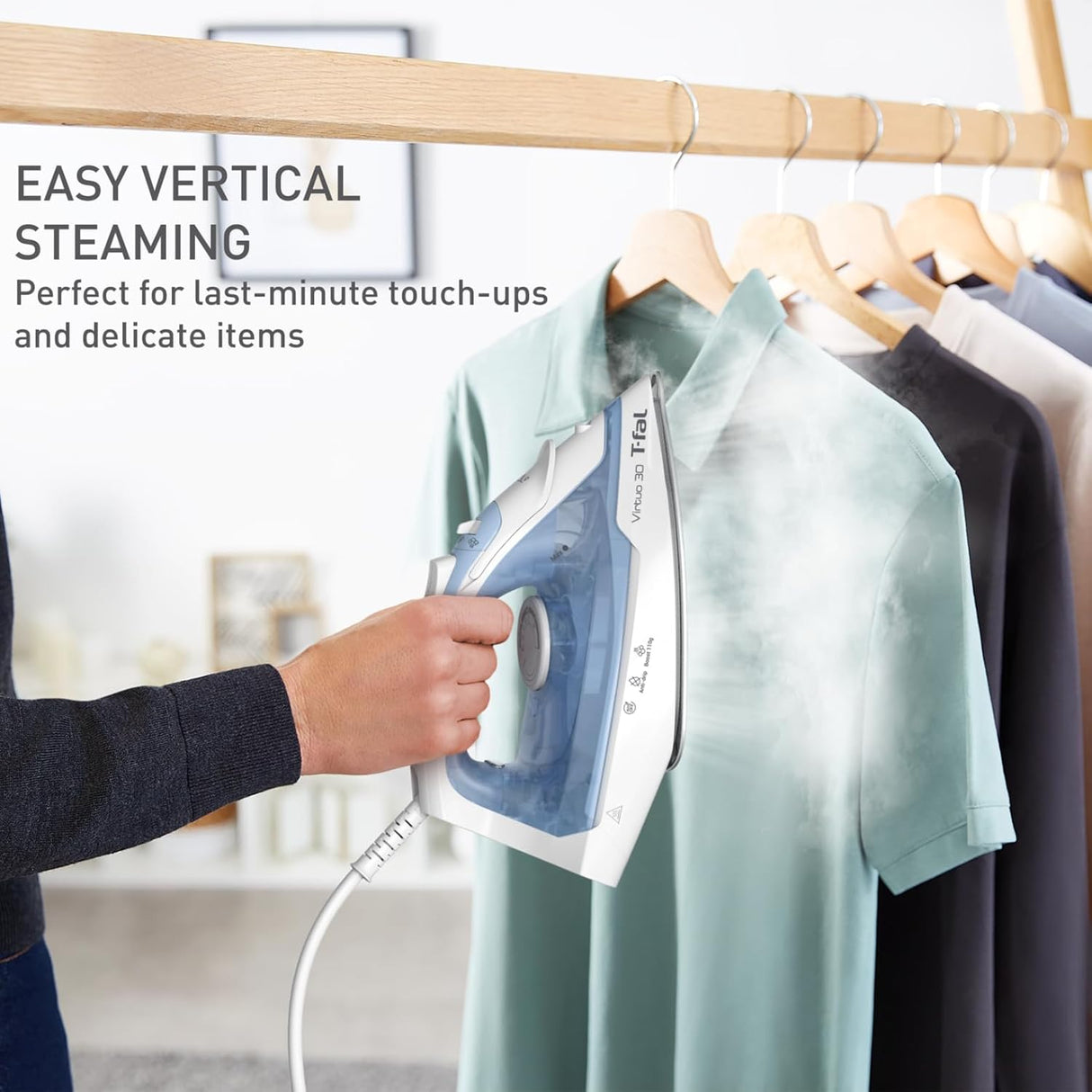 PLANCHA T-FAL, MOD. FV2C61U0, VIRTUO 30 AZUL **