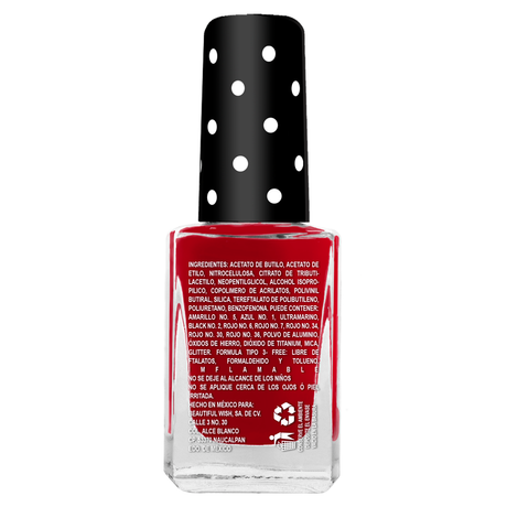 Esmalte de uñas Olé color Rojo Satinado 13ml