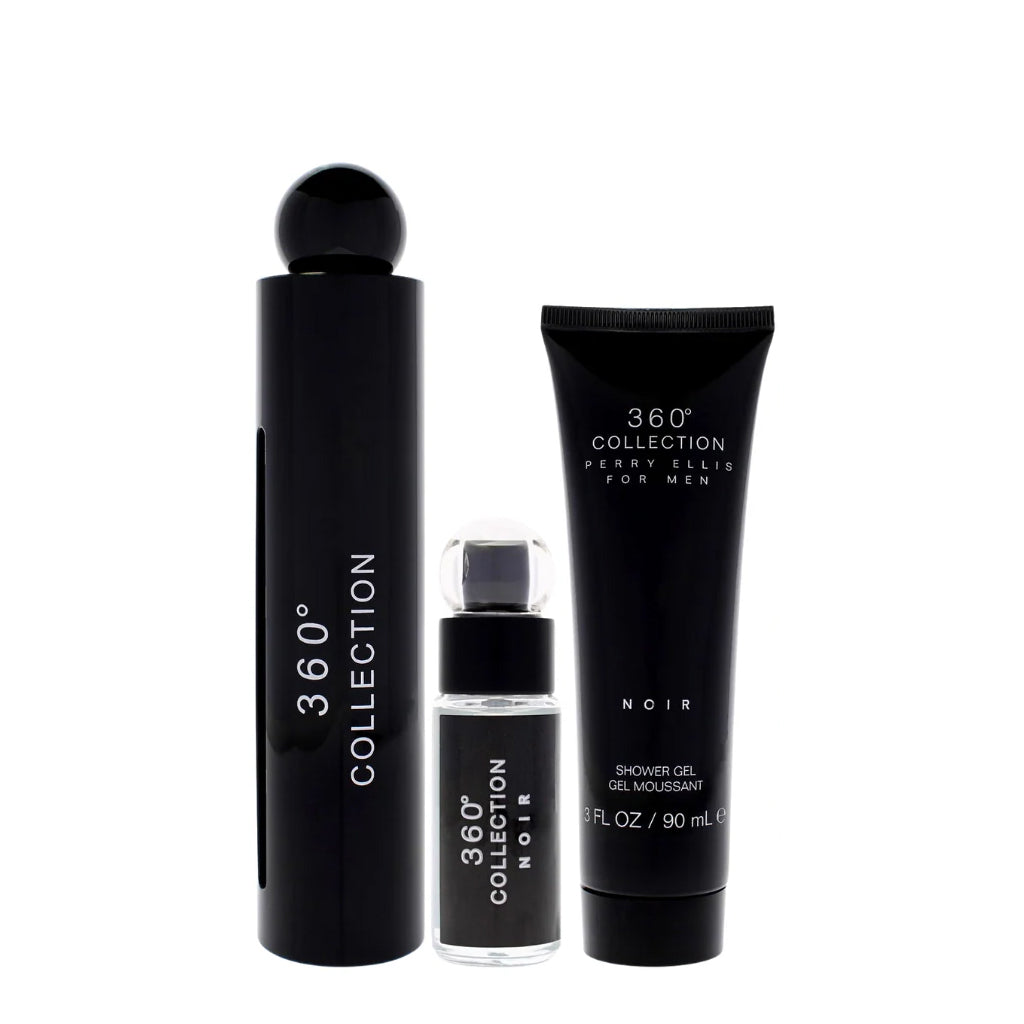 PERRY ELLIS 360 COLLECTION NOIR MAN 100 ML EDT  + 100 ML GEL + 100 ML MINI