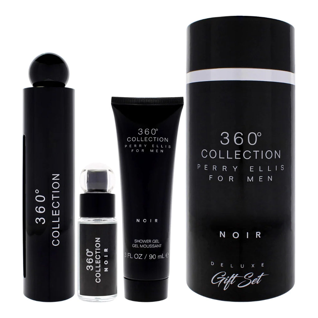 PERRY ELLIS 360 COLLECTION NOIR MAN 100 ML EDT  + 100 ML GEL + 100 ML MINI