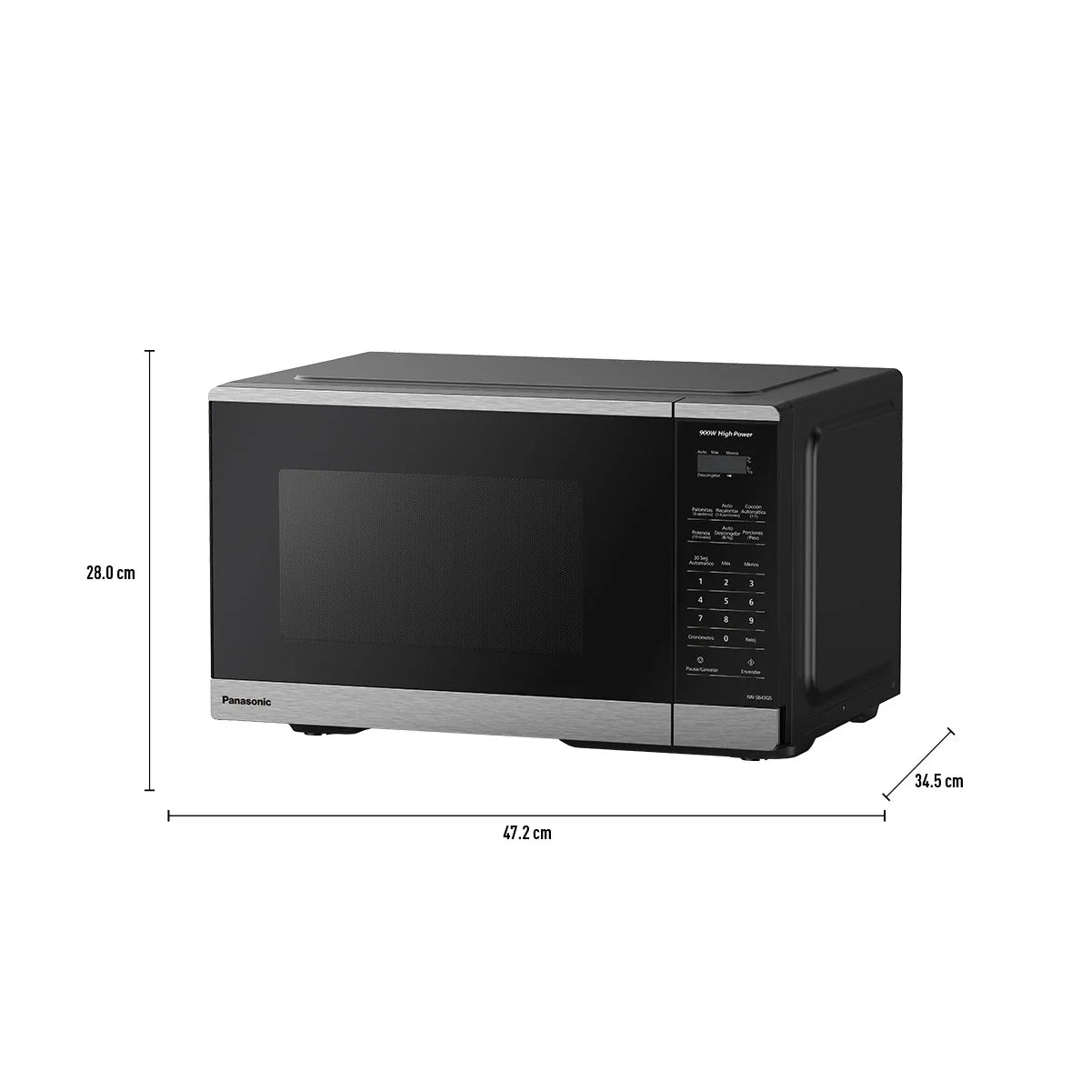 HORNO DE MICROONDAS PANASONIC NN-SB43QSRPH .9p3 NGO/PLATA **