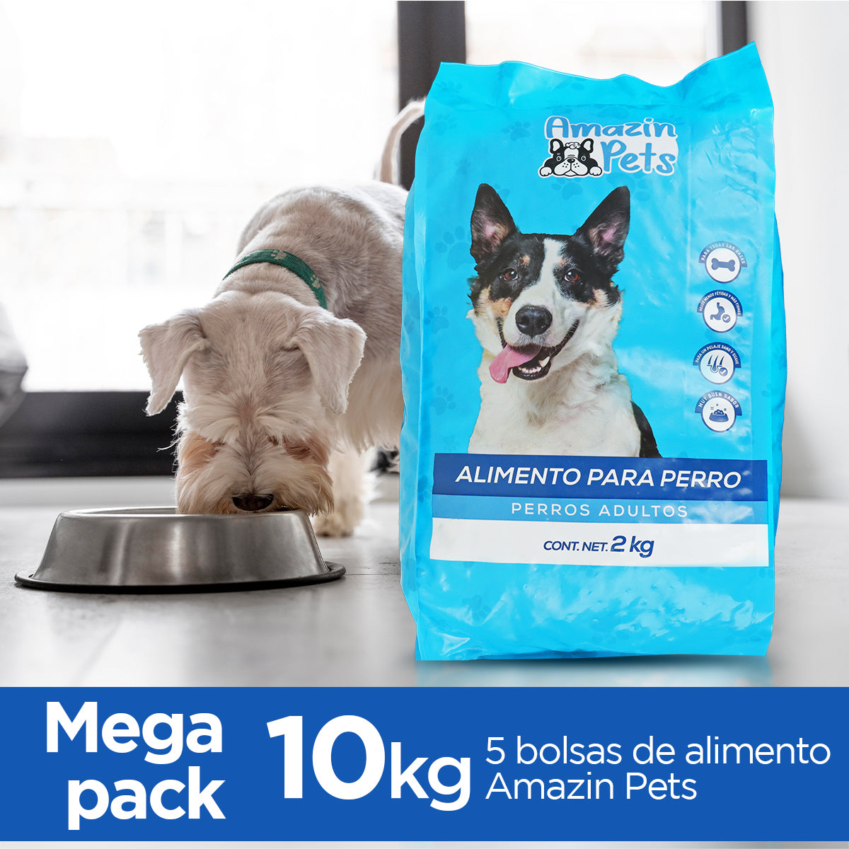 Mega Pack 10kg, Alimento para Perro Adulto, Amazin Pets