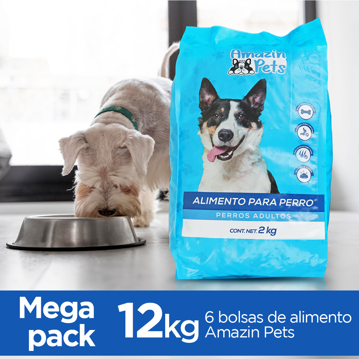 Mega Pack 12kg, Alimento para Perro Adulto, Amazin Pets