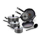 Batería de Cocina T-fal Initiatives 10 Piezas Negra B208SA64