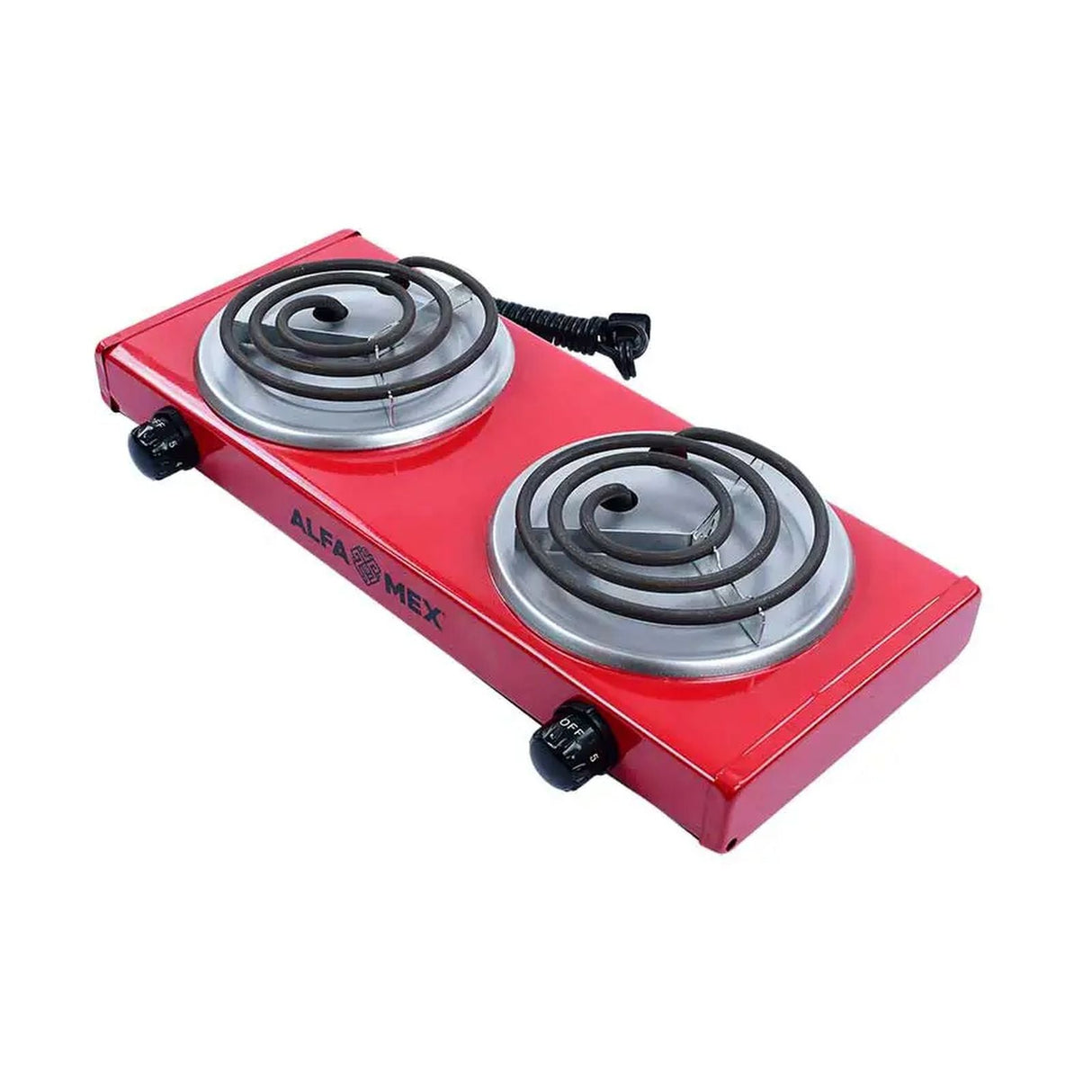 Parrilla Eléctrica Alfamex 2 Quemadores Roja B762-5