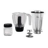 Licuadora Clásica Oster Vaso de Vidrio 1.25 Litros Gris con Accesorios BLST4125