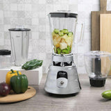 Licuadora Clásica Oster Vaso de Vidrio 1.25 Litros Gris con Accesorios BLST4125