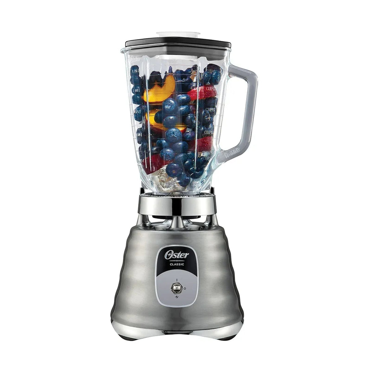 Licuadora Clásica Oster Vaso de Vidrio 1.25 Litros Gris BLST4127013