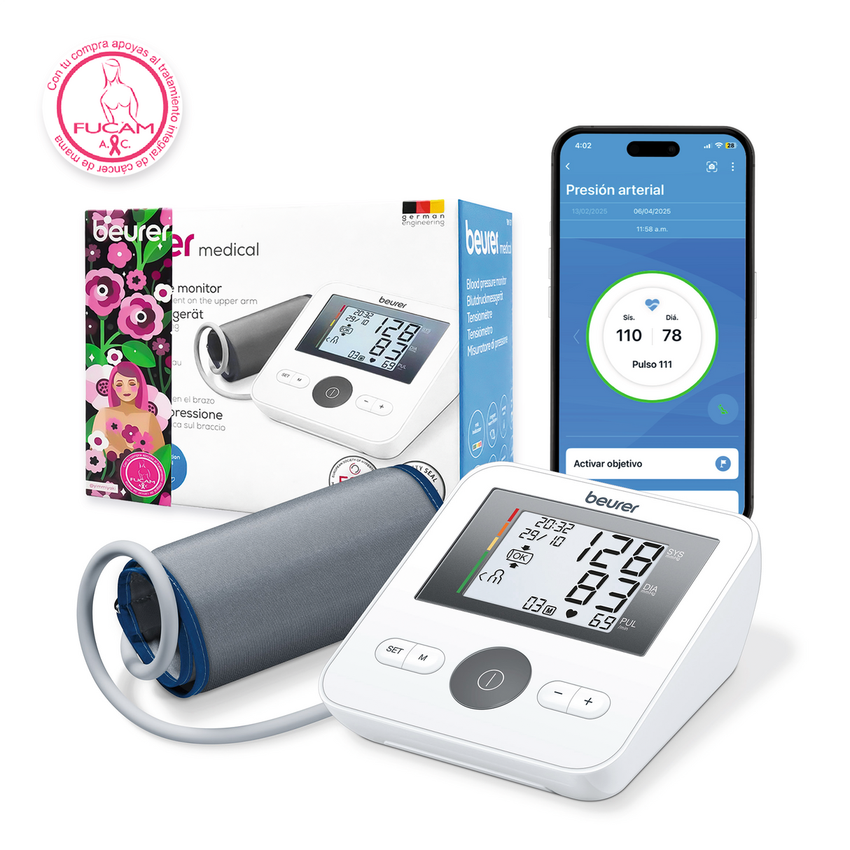 Baumanómetro Digital de Brazo BM27 con Control de Posición del Brazalete – Marca Beurer