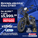 Bicicleta Eléctrica Negra Kiwo GY801