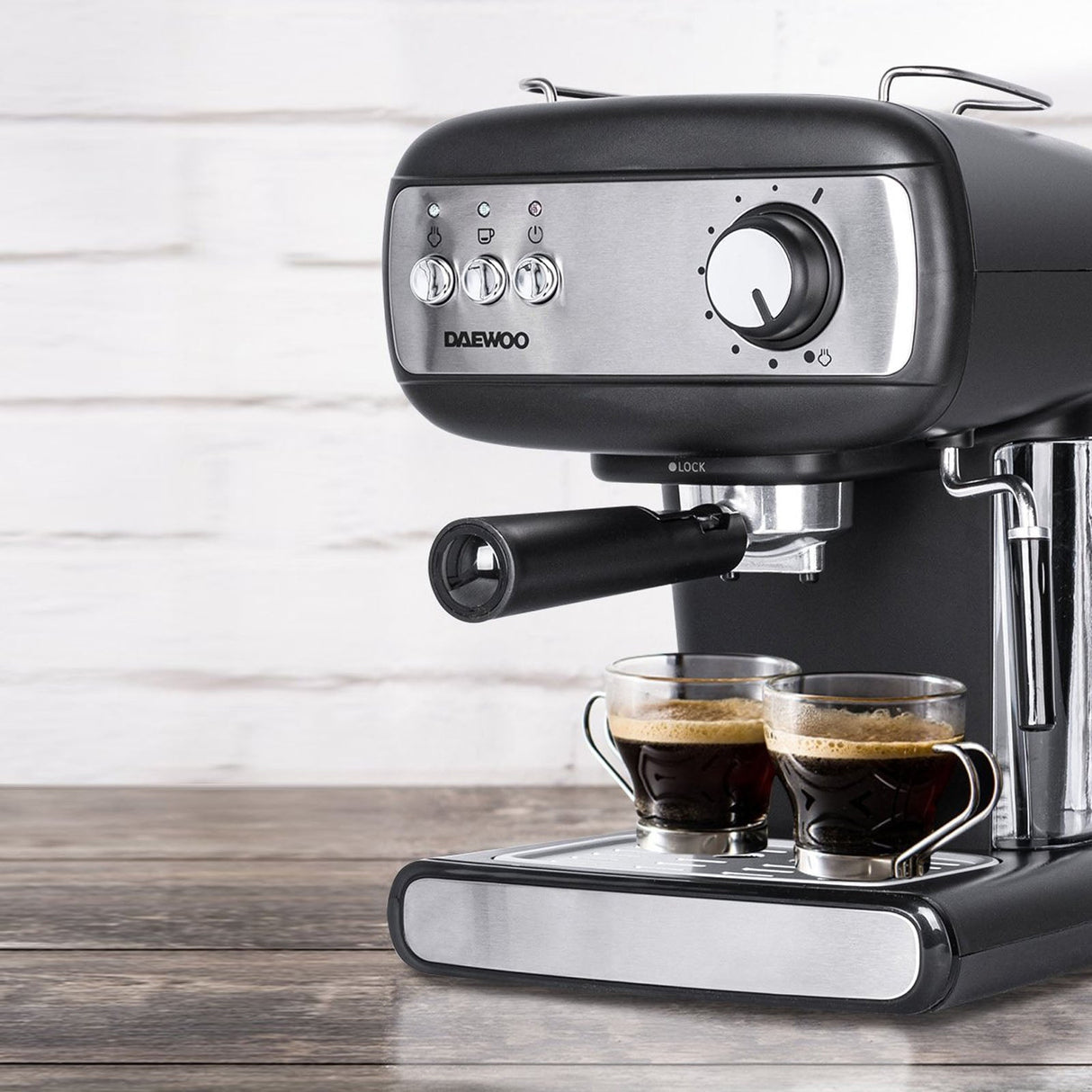 Cafetera para Expresso Daewoo 1.2 Litros Negra DES-1548