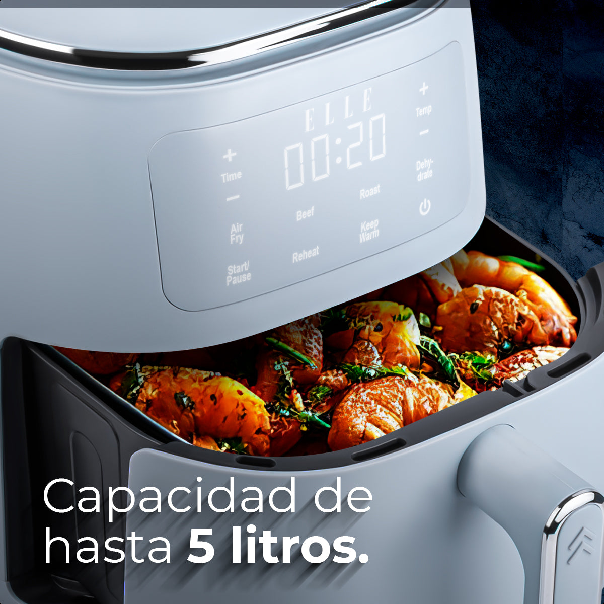 Freidora de Aire ELLE 5L Multifunción con Pantalla Táctil   EKAFP501BU