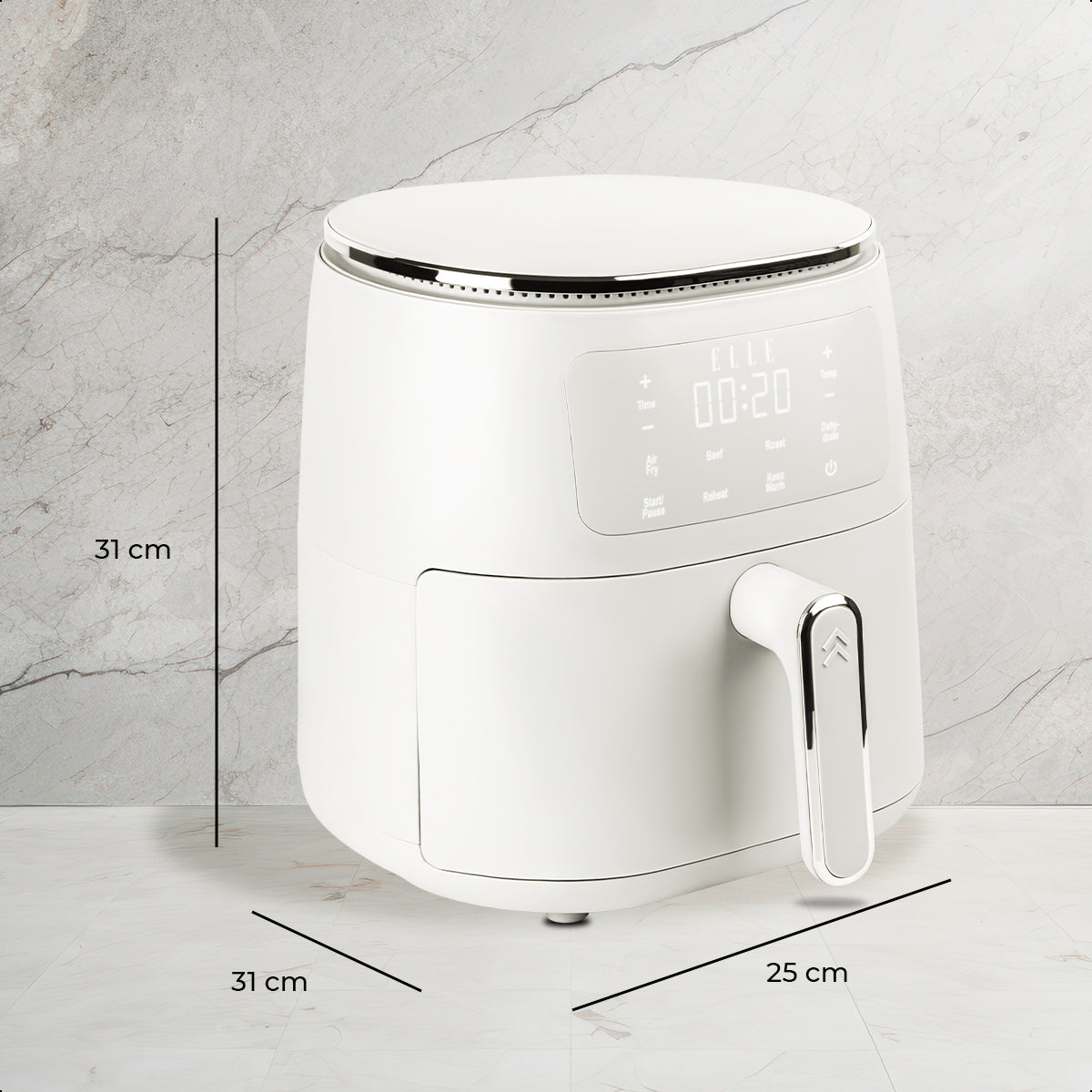 Freidora de Aire ELLE 5L Multifunción con Pantalla Táctil EKAFP501WH