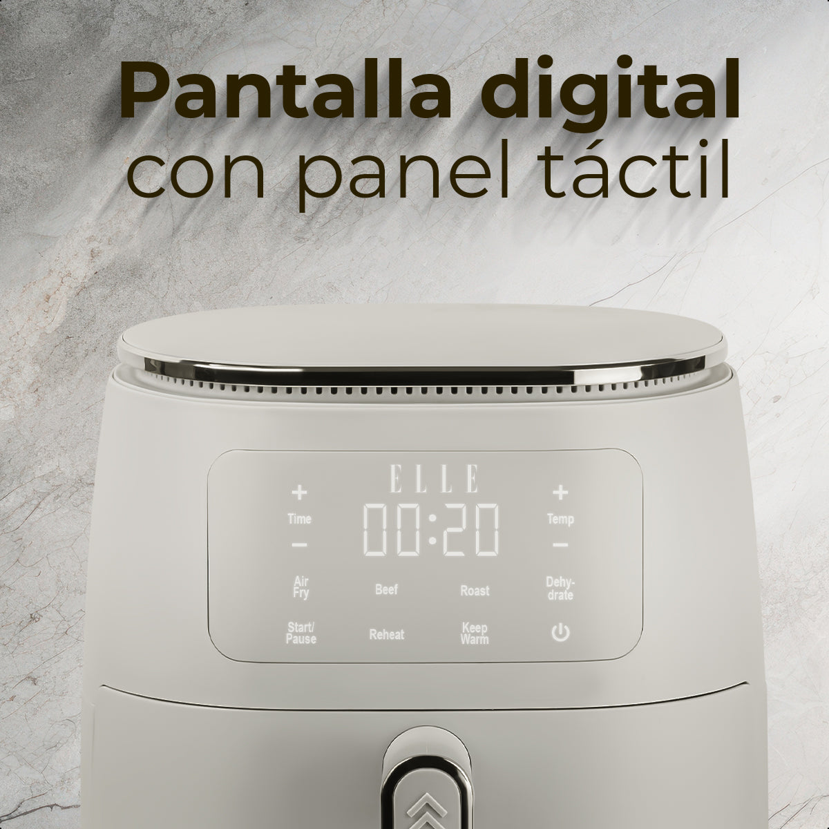 Freidora de Aire ELLE 5L Multifunción con Pantalla Táctil EKAFP501WH