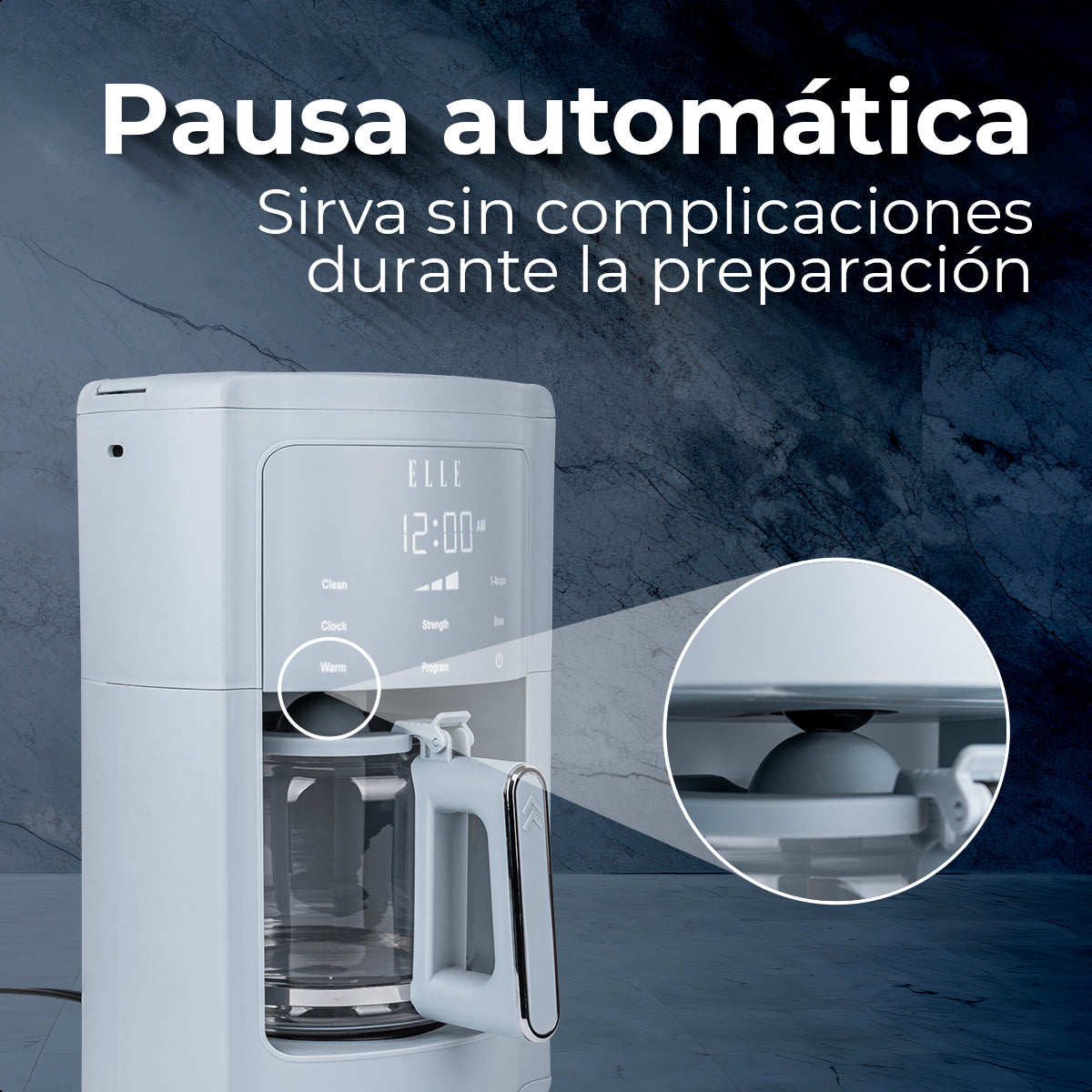 Cafetera ELLE 1.8L Digital Programable con Pantalla Táctil EKCMP301BU