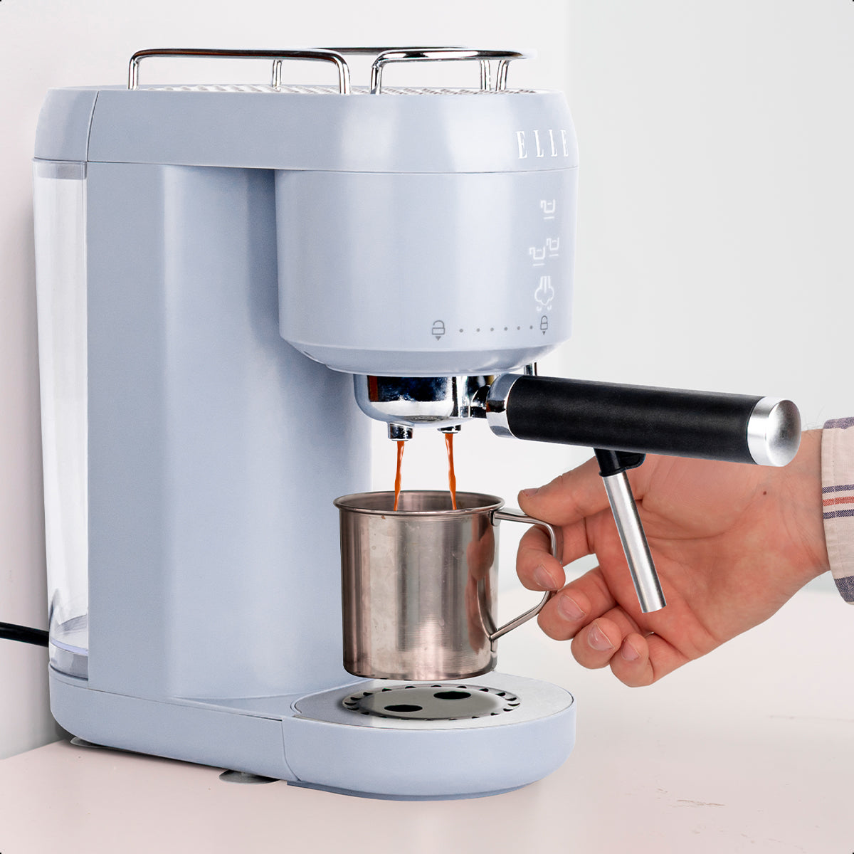 Máquina Espresso Elle 1l Con Espumador 20 Bar Control Táctil
