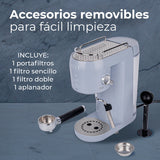 Máquina Espresso Elle 1l Con Espumador 20 Bar Control Táctil