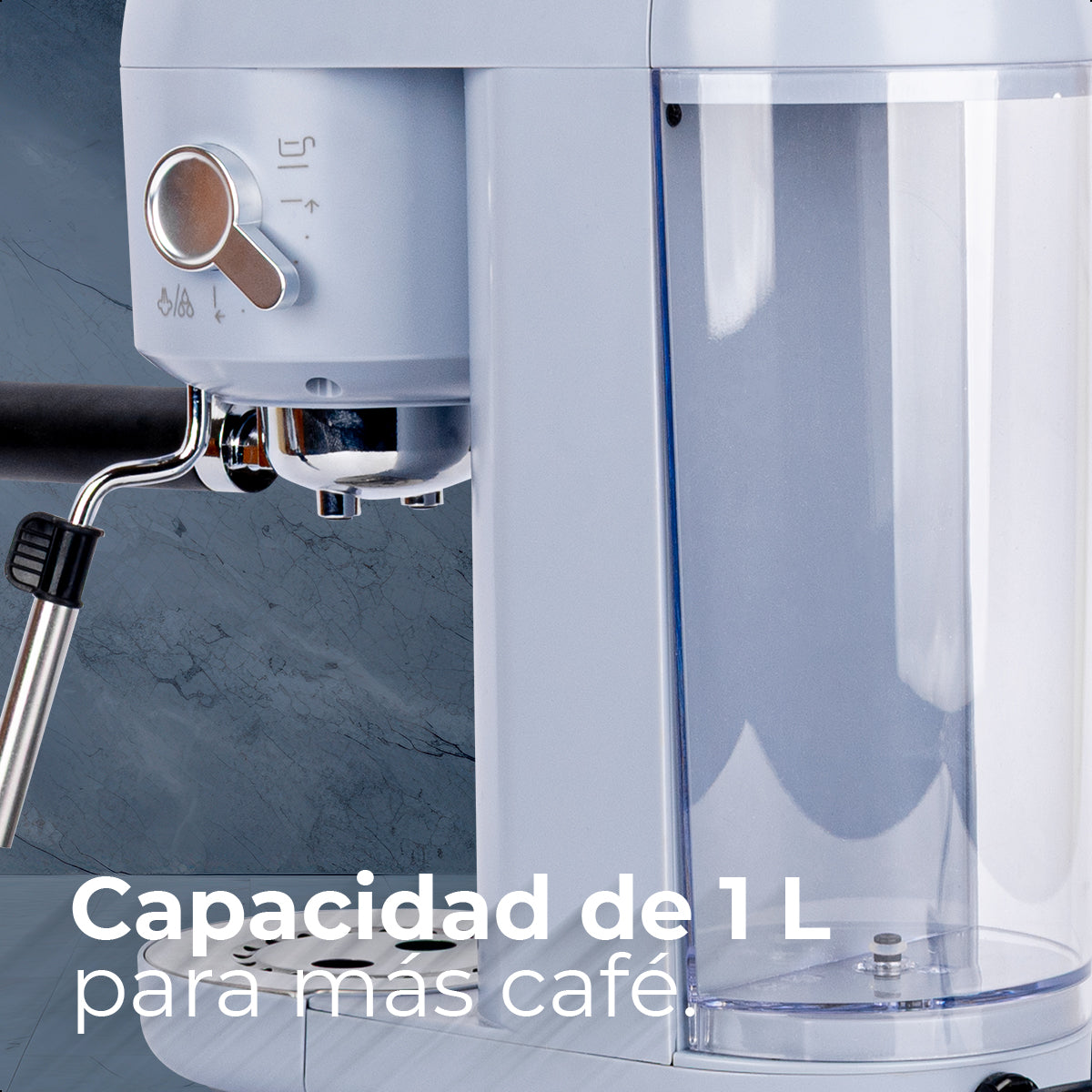 Máquina Espresso Elle 1l Con Espumador 20 Bar Control Táctil