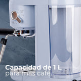 Máquina Espresso Elle 1l Con Espumador 20 Bar Control Táctil