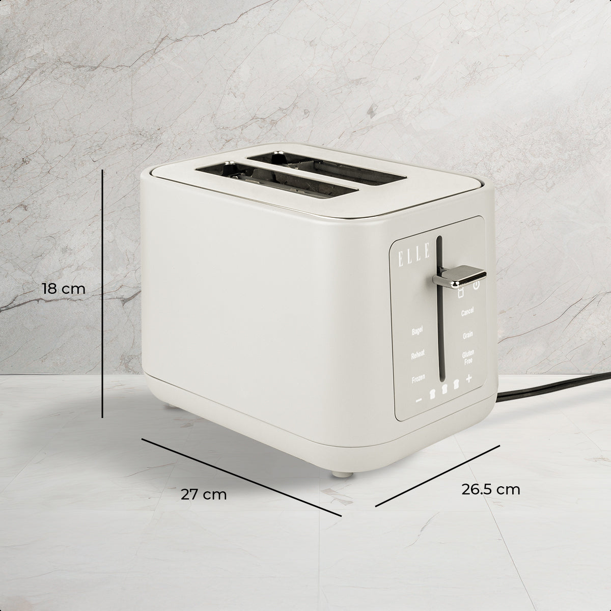 Tostadora Digital Elle Control Táctil Y Funciones Especiales EKTTP201WH