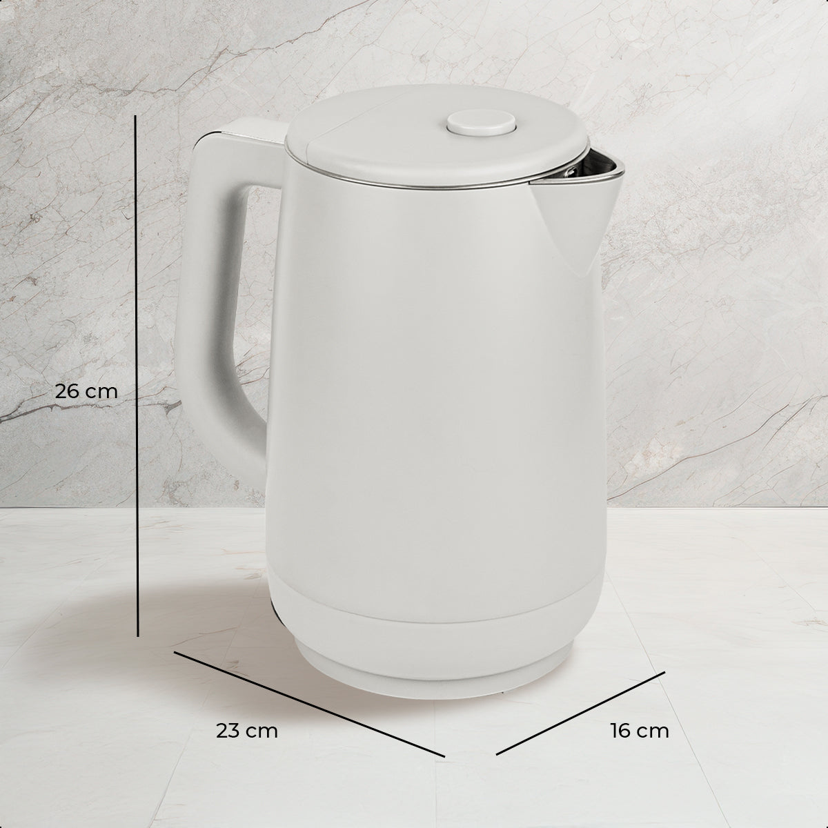 Hervidor ELLE Digital 1.7L Control Táctil Controlador Strix EKWKP101WH