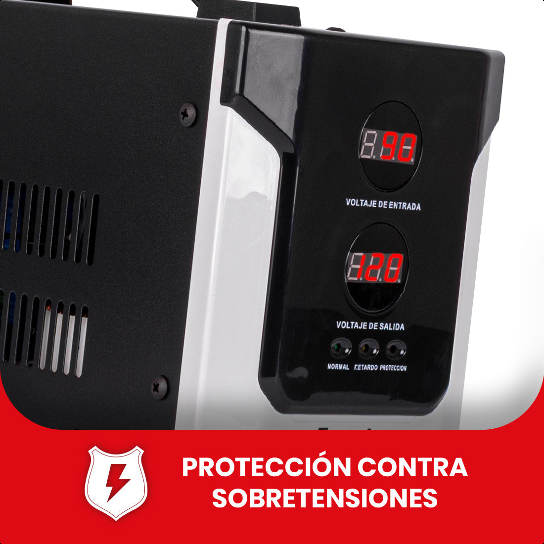 Regulador de Voltaje 1500VA-900W 2 contactos, ENERGIZER