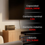No Break UPS 400VA-240W 6 contactos, ENERGIZER