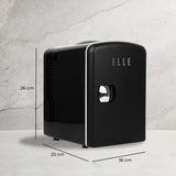 Mini Refri ELLE 4L Portátil 6 Latas Dual Frío/Calor ESDAF101BK