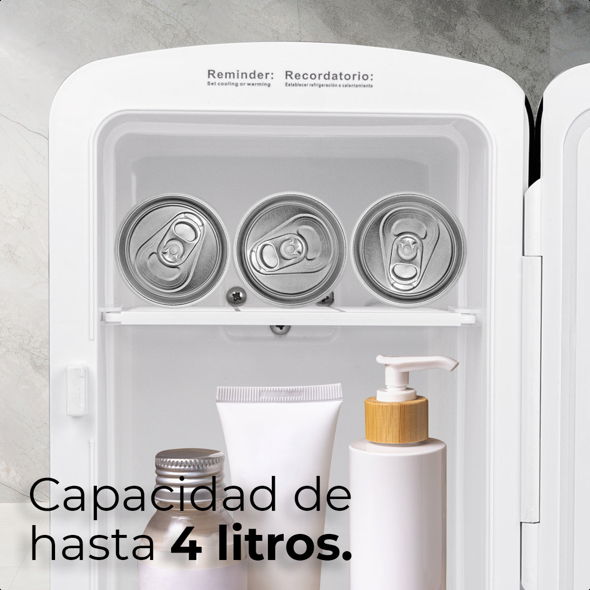 Mini Refri ELLE 4L Portátil 6 Latas Dual Frío/Calor ESDAF101BK