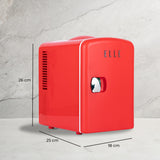 Mini Refri ELLE 4L Portátil 6 Latas Dual Frío/Calor ESDAF101RD