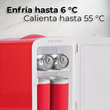 Mini Refri ELLE 4L Portátil 6 Latas Dual Frío/Calor ESDAF101RD