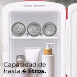 Mini Refri ELLE 4L Portátil 6 Latas Dual Frío/Calor ESDAF101RD