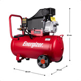 Compresor de aire, lubricado, horizontal 50L 2HP 110V 115psi ENERGIZER