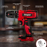 Taladro + Cargador + Bateria 2Ah 3/8