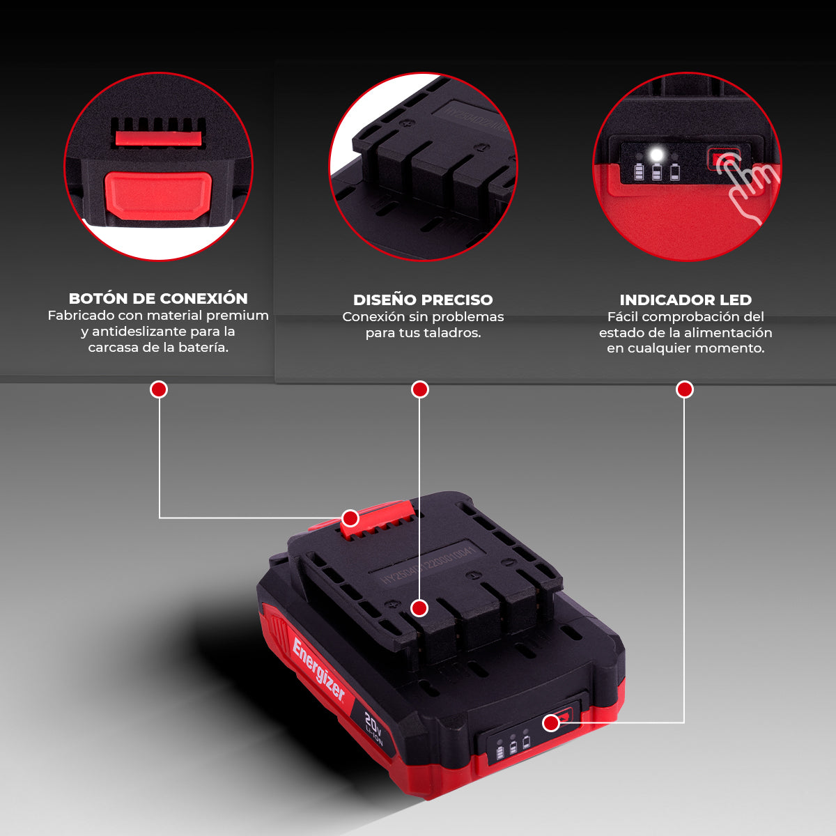Taladro + Llave de impacto, + Cargador + Bateria 2Ah