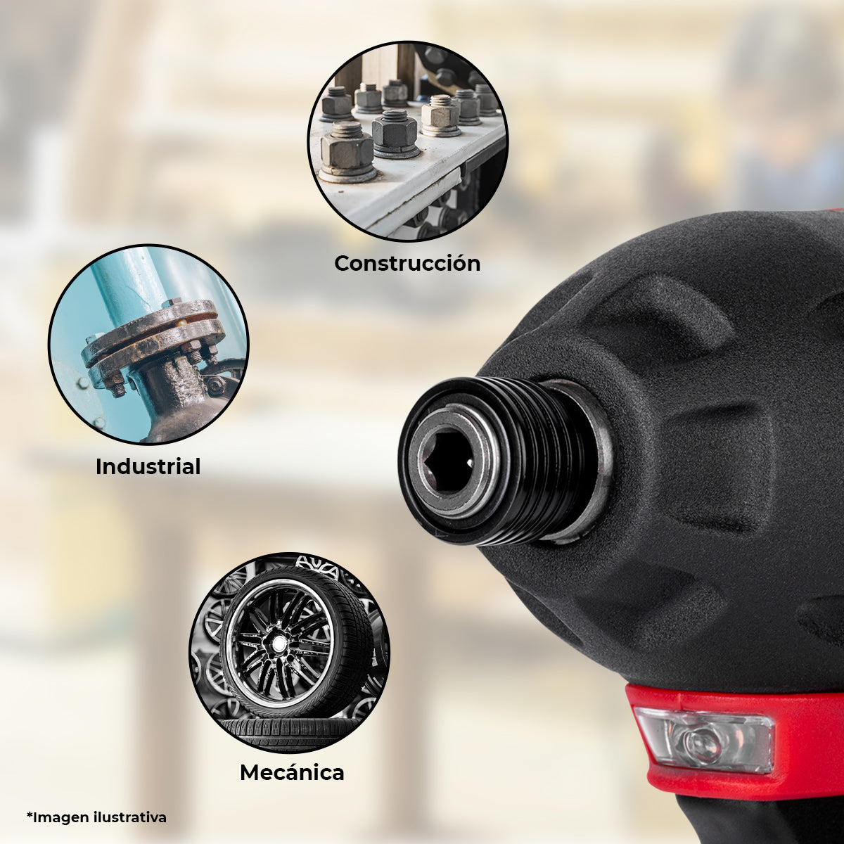 Rotomartillo + Destornillador de impacto + Cargador + Bateria 4Ah