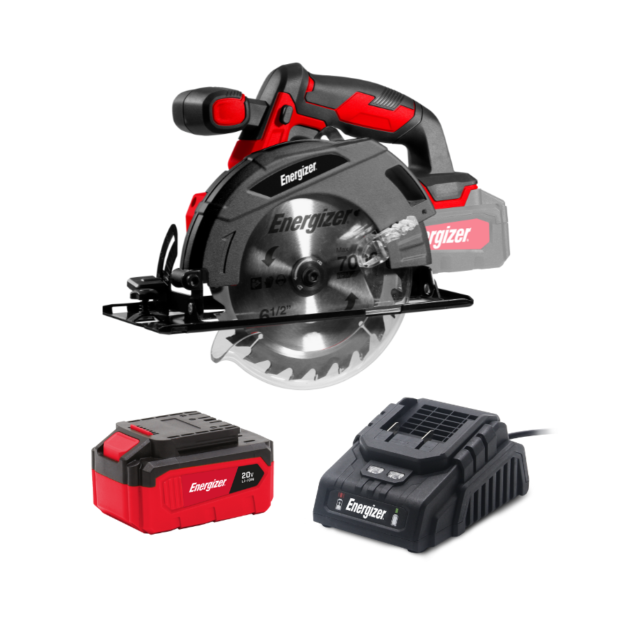 Sierra Circular Inalambrica Energizer 20V 4,000rpm 6 1/2" EZLCS165-CB4