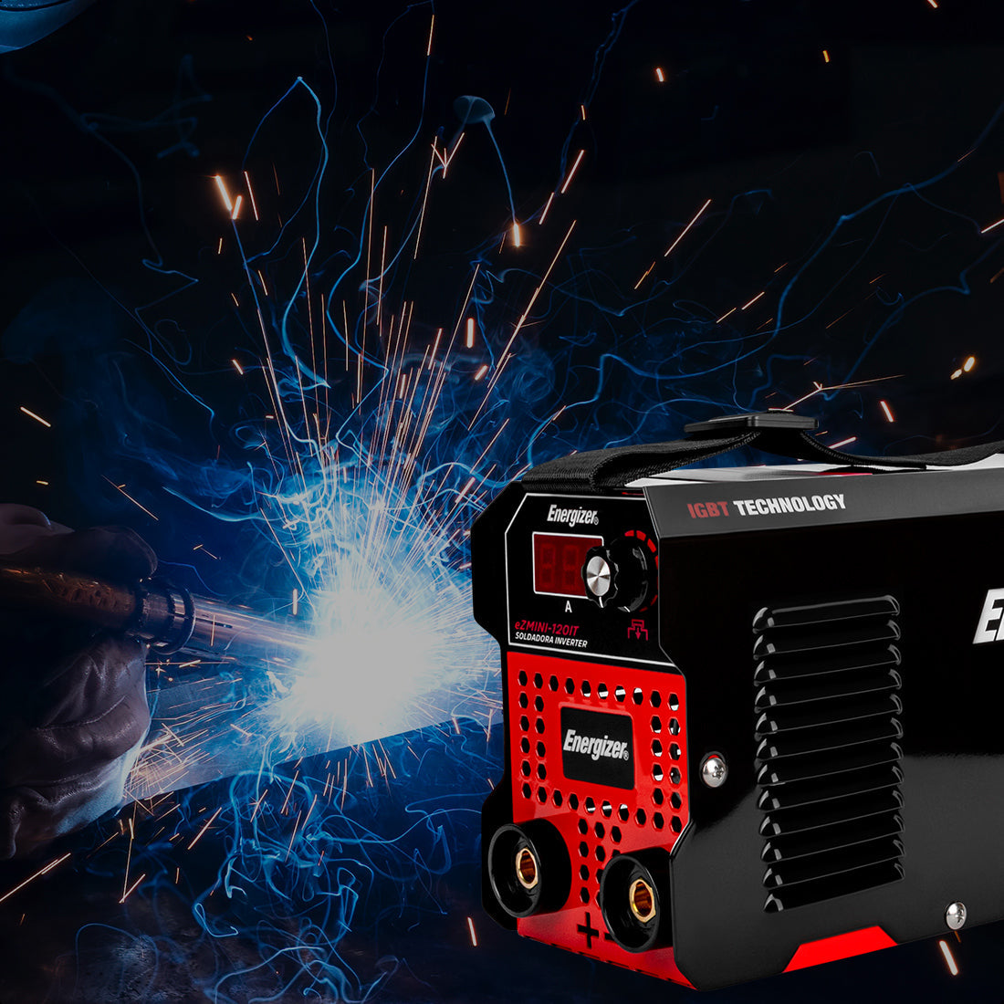 Soldadora inversora 120 A, 110 V, ENERGIZER