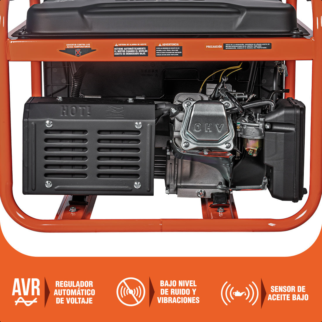 Generador portátil 2.5 kW 212CC 15L Regulador Voltaje Arr Elect 10 hrs DAEWOO