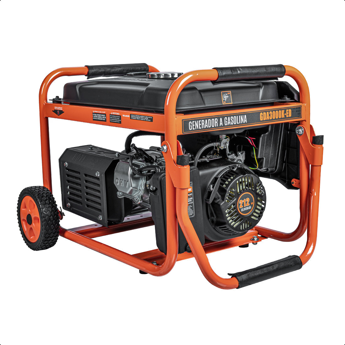 Generador portátil 3.2 kW 212CC 15L Regulador Voltaje Arr Elect 10 hrs DAEWOO