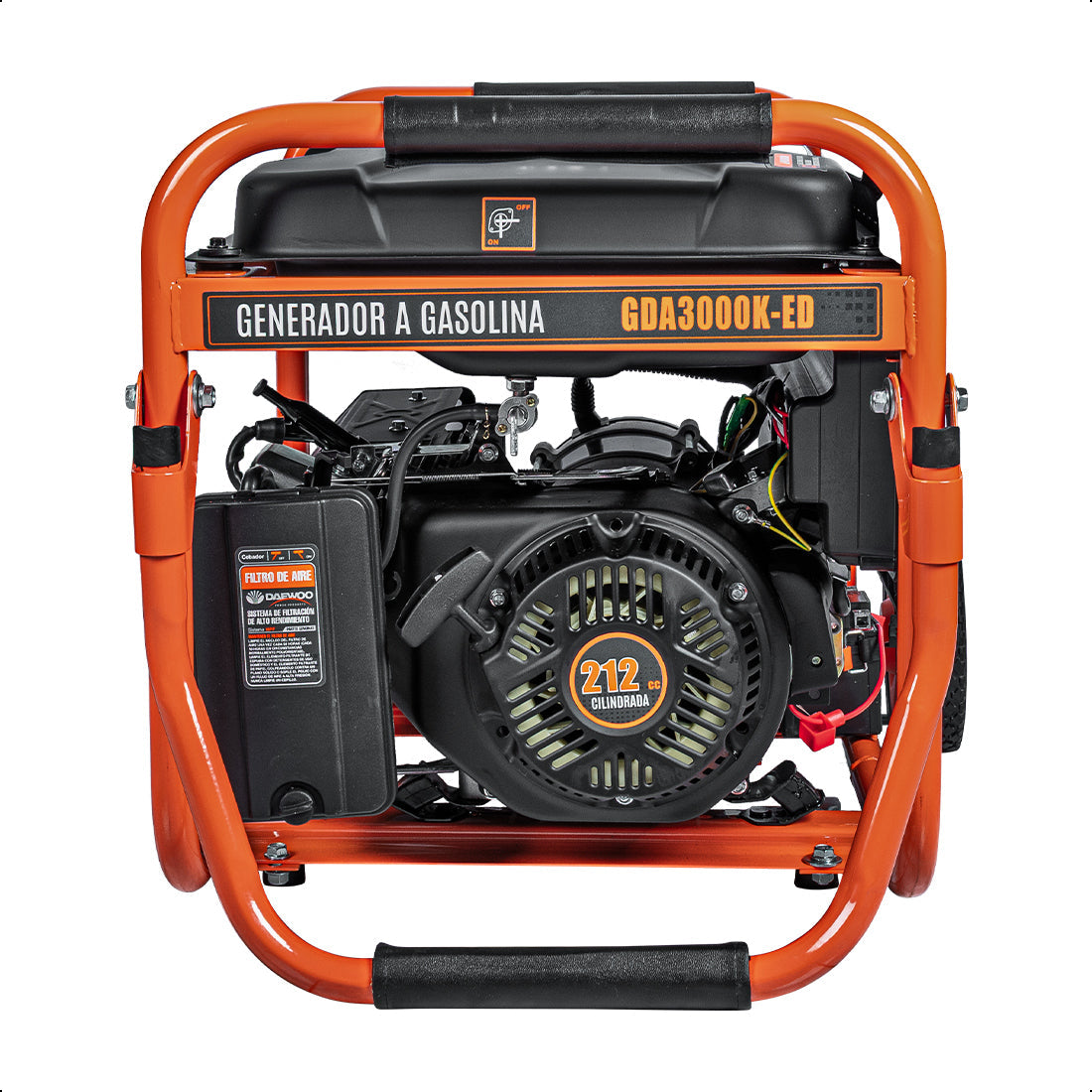 Generador portátil 3.2 kW 212CC 15L Regulador Voltaje Arr Elect 10 hrs DAEWOO