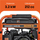 Generador portátil 3.2 kW 212CC 15L Regulador Voltaje Arr Elect 10 hrs DAEWOO