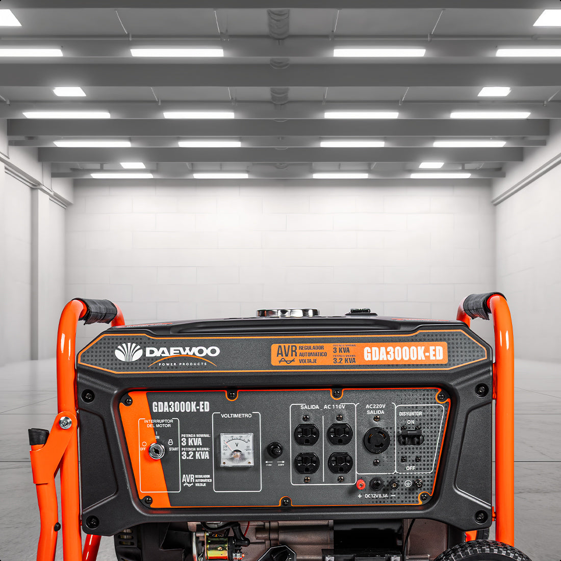 Generador portátil 3.2 kW 212CC 15L Regulador Voltaje Arr Elect 10 hrs DAEWOO