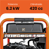 Generador portátil 6.2 kW 420CC 40L Regulador Voltaje Arr Elect-Man DAEWOO